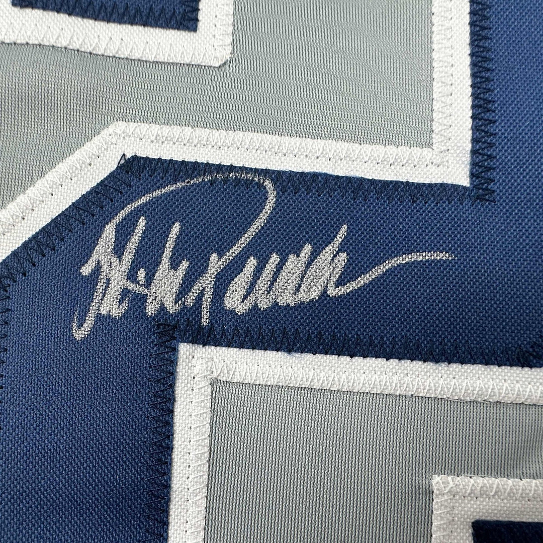 Autographed/Signed Jorge Posada New York Grey Jersey Beckett BAS COA