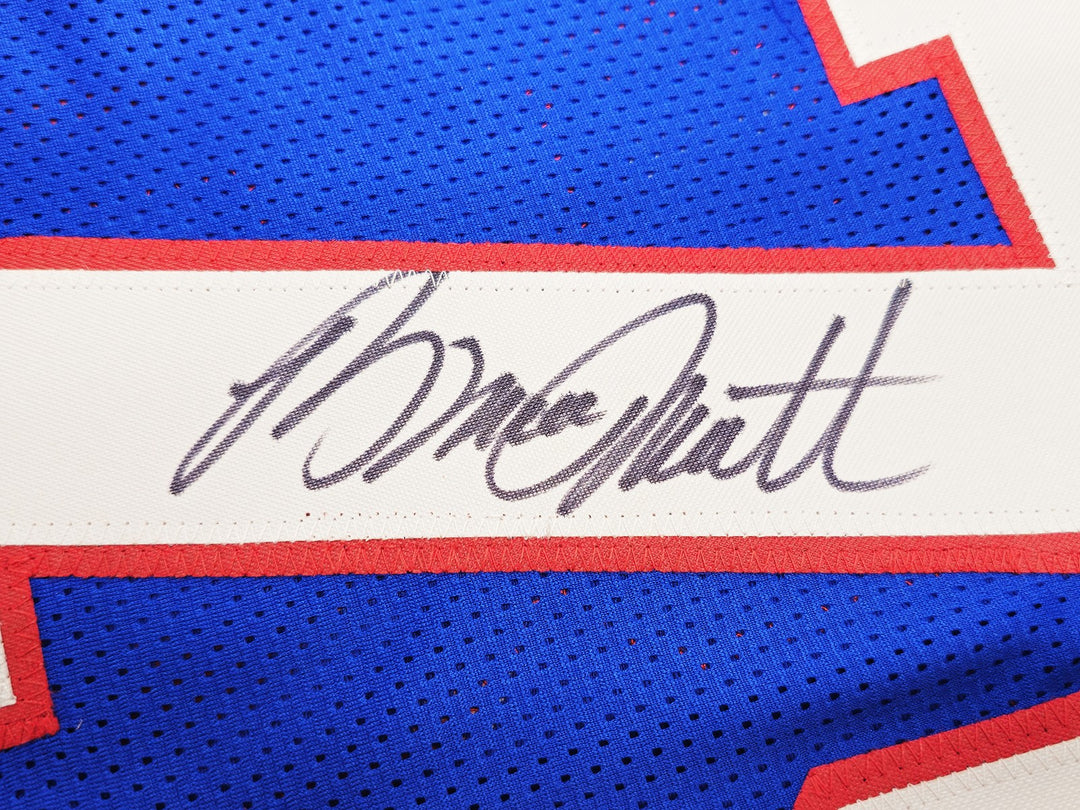 Buffalo Bills Bruce Smith Autographed Signed Blue Jersey Beckett Witness