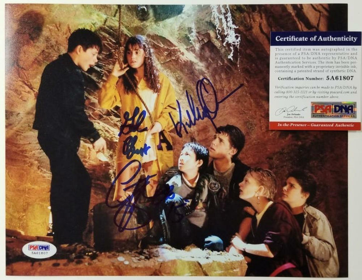 Jonathan Ke Quan & Corey Feldman signed Goonies 8x10 Photo (A) ~ PSA/DNA COA