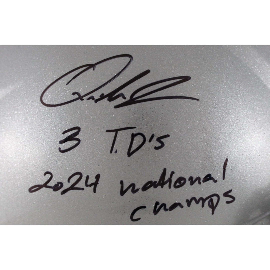Quinshon Judkins Autographed\ Ohio State Buckeyes Pro Helmet 2 Ins Beckett 49645
