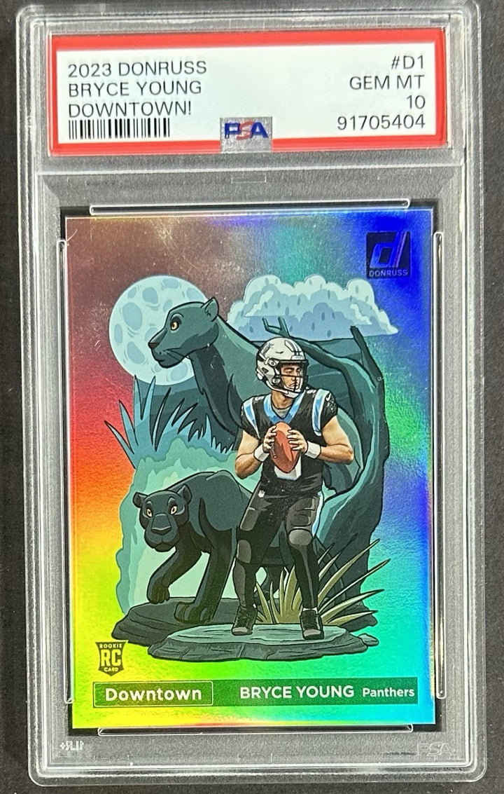 2023 Donruss Bryce Young Downtown RC PSA 10 Gem Mint Panthers Rookie #D1 Rare