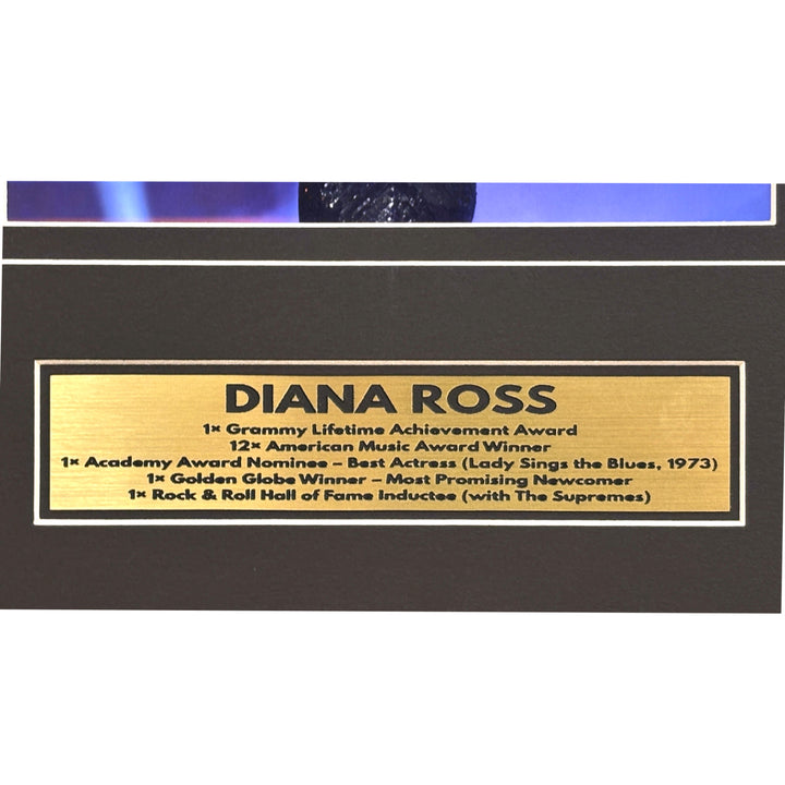 Diana Ross Autographed 8x10 Photo Beckett Framed Music Signed