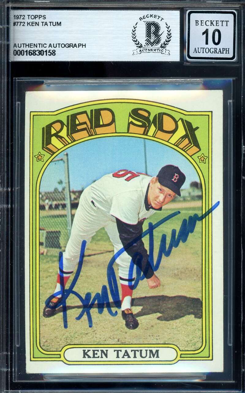 Ken Tatum Gem Mint 10 Beckett BAS Signed 1972 Topps Hi Number Autograph