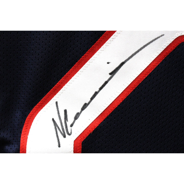 Nico Collins Autographed Pro Style Blue Sz XL Jersey Beckett Witness 51674