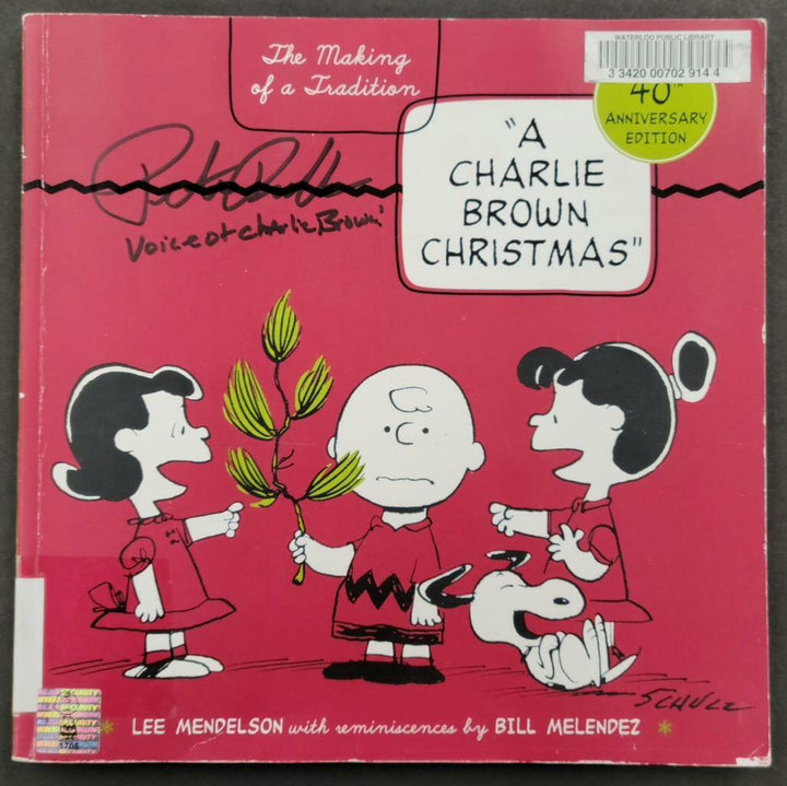 Peter Robbins signed A Charlie Brown Christmas Book Voice of CB (A) Peanuts Holo