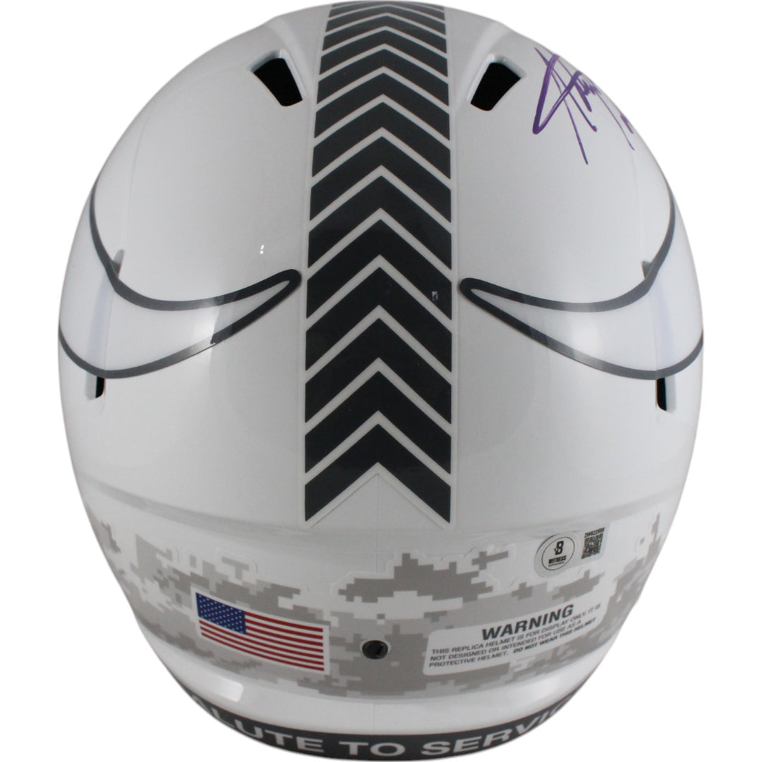 Adrian Peterson Autographed Minnesota Vikings F/S 24 STS Helmet Beckett 49588