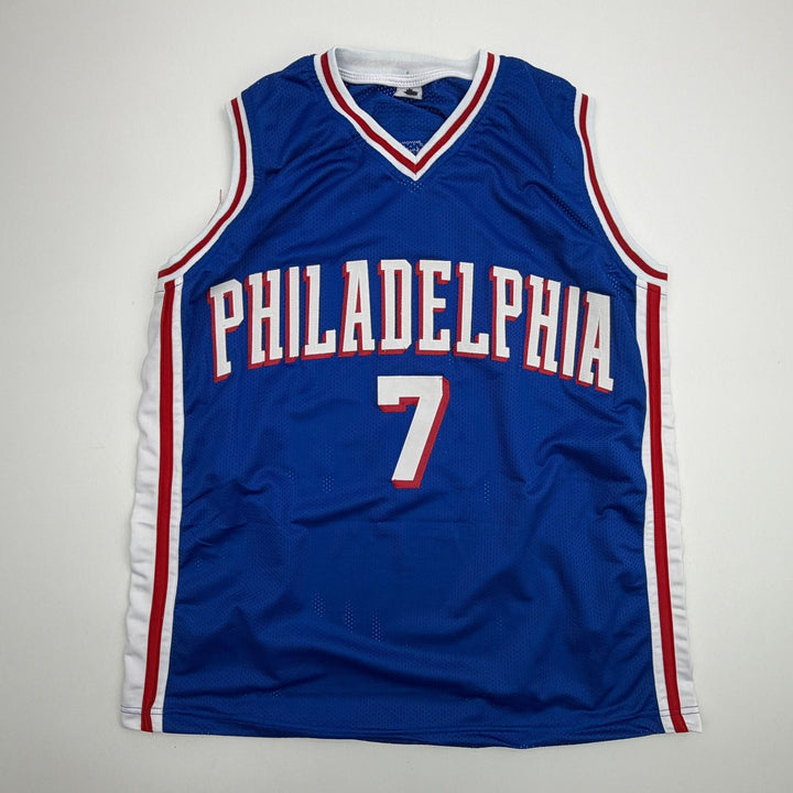 Facsimile Autographed Jaylen Brown Philadelphia Black Reprint Jersey XL