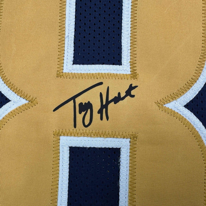 Facsimile Autographed Torry Holt St. Louis Navy Blue Reprint Jersey Size Mens XL
