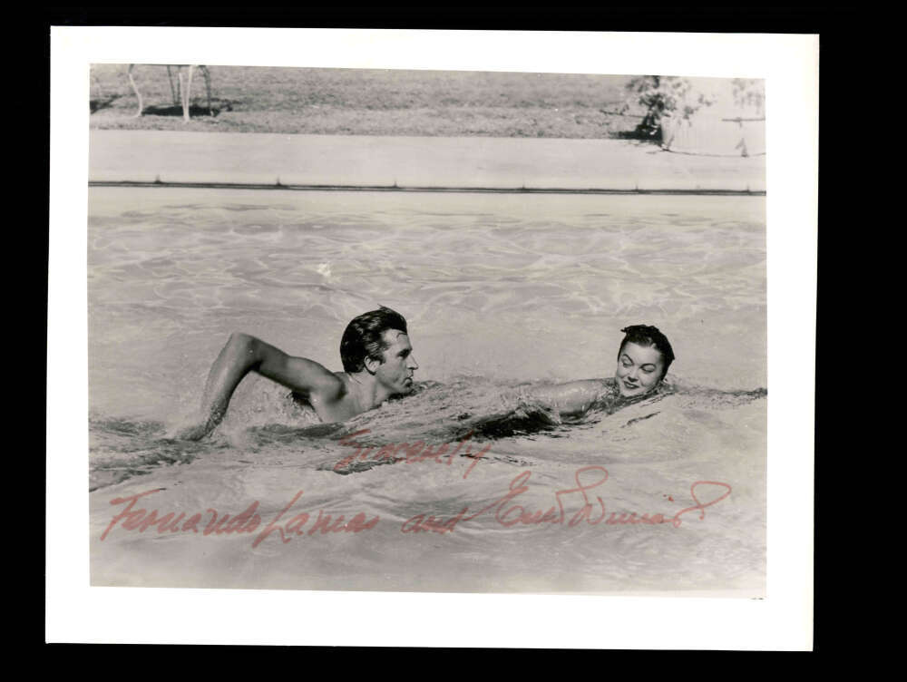 Fernando Lamas Esther Williams JSA Coa Signed 8x10 Photo Autograph