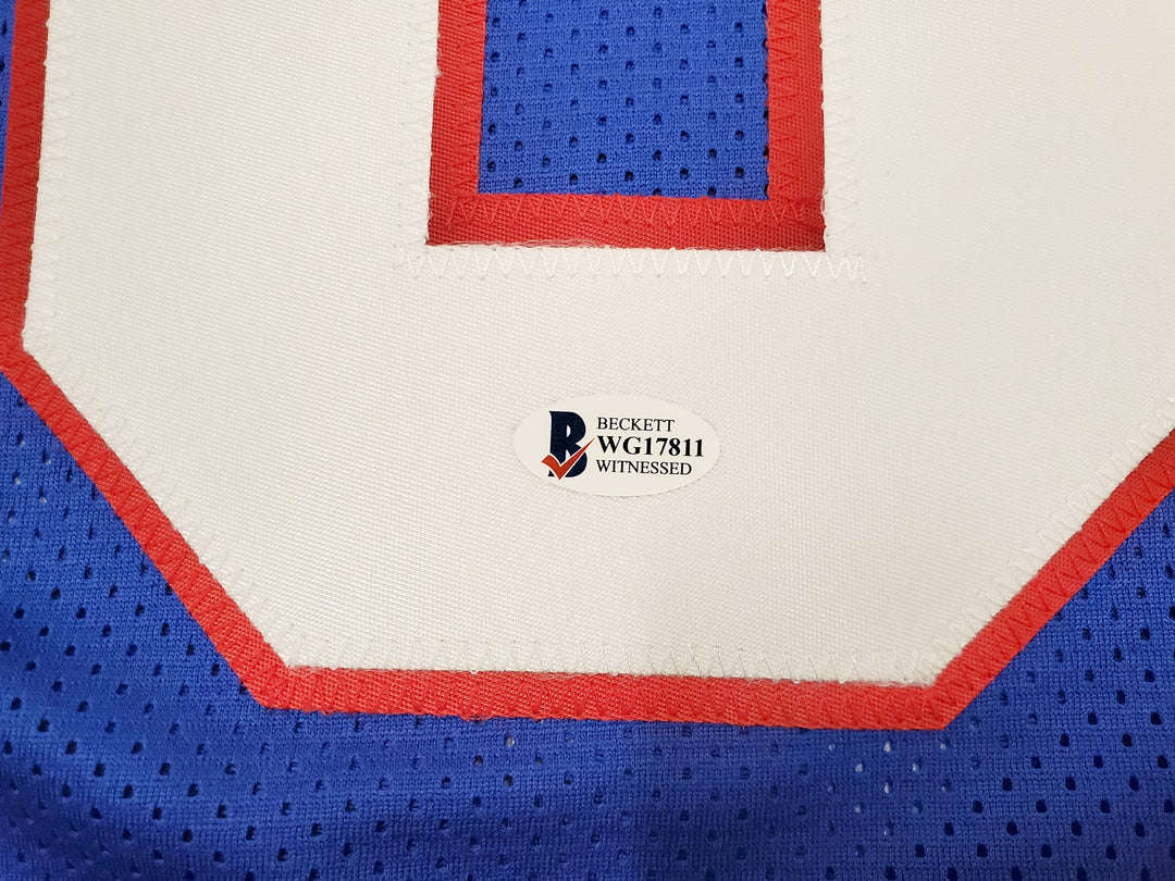 Buffalo Bills Joe DeLamielleure Autographed Signed Blue Jersey "HOF 03" Beckett