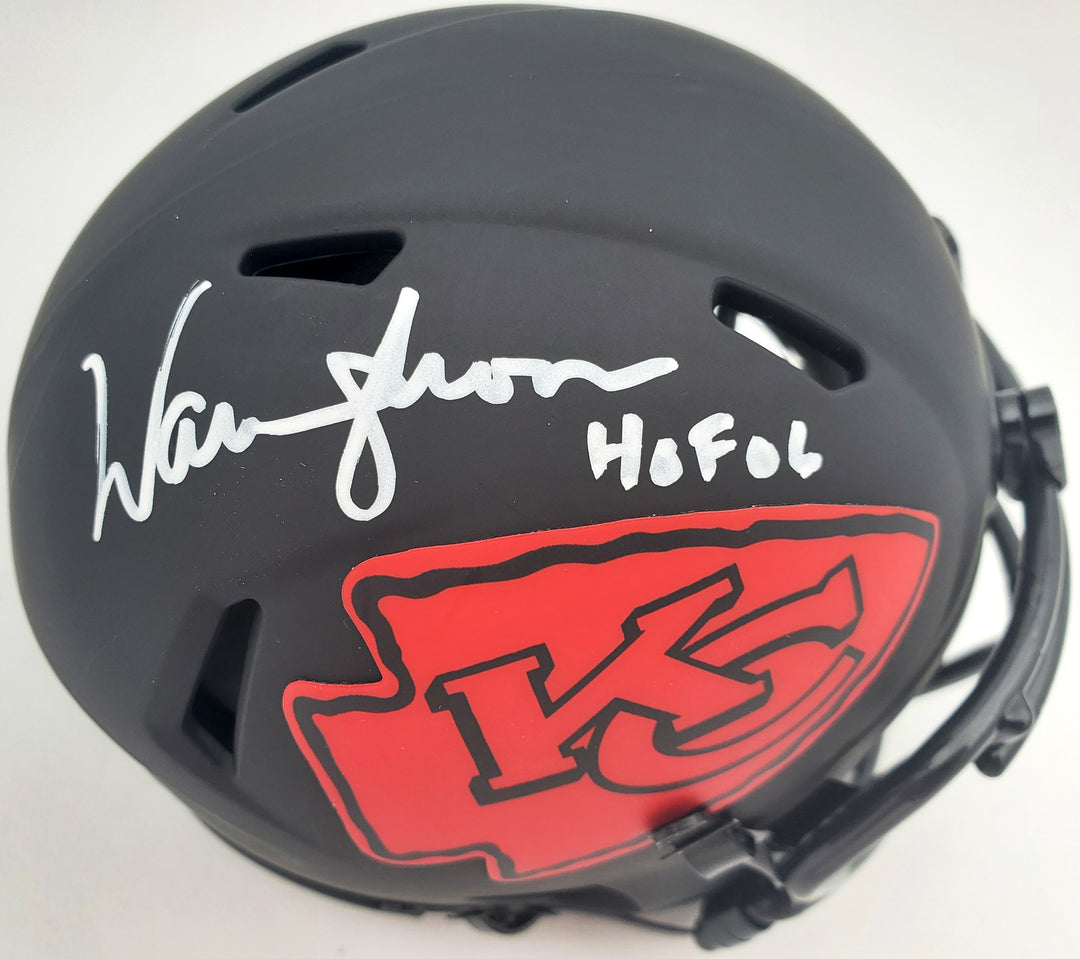 Warren Moon Auto Signed Eclipse Black Chiefs Speed Mini Helmet "HOF 06" MCS Holo