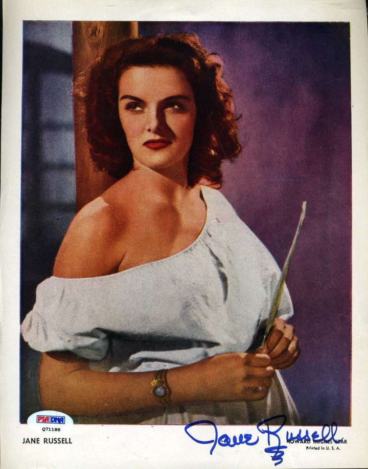 Jane Russell Hand Signed Psa Dna Outlaw 8x109 Photo Autographed Authentic