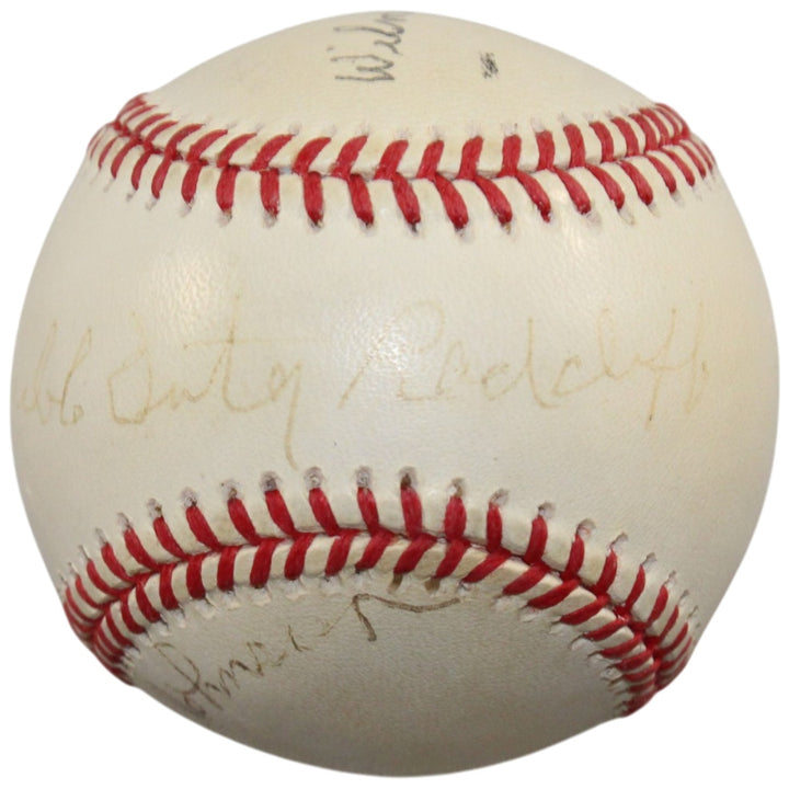 Double Duty Radclif Wilmer Fields +Johnson Signed Negro League NL Ball JSA 55948