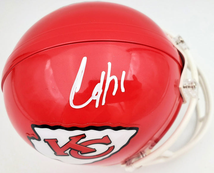 Clyde Edwards-Helaire Signed Kansas City Chiefs Red Mini Helmet Beckett BAS QR