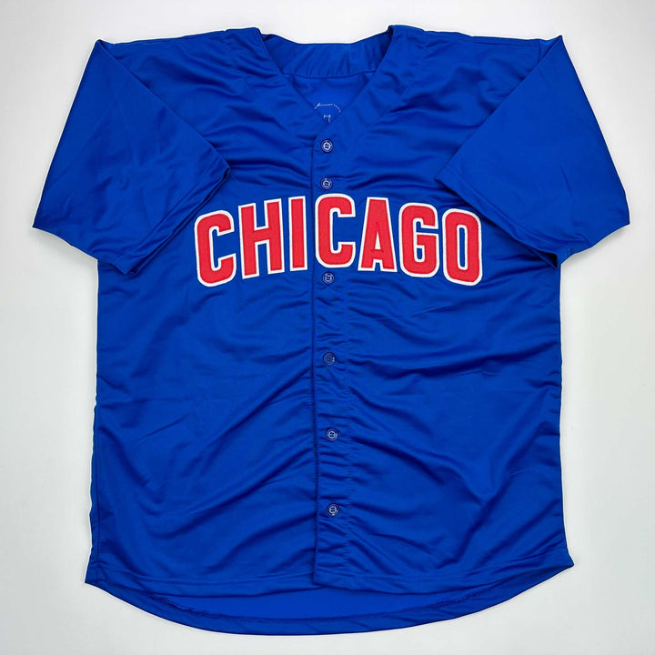 Facsimile Autographed Michael Busch Chicago Blue Reprint Jersey Size Men's XL