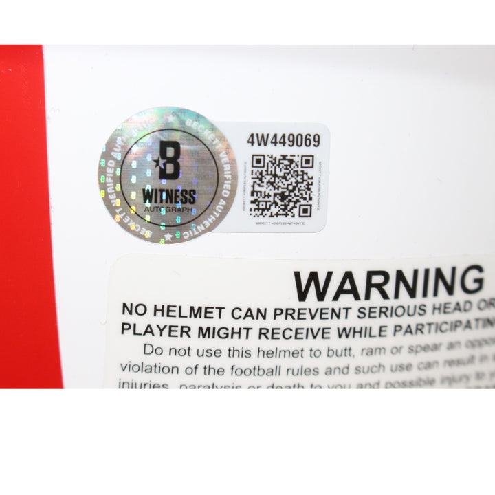 Ronde Barber Autographed Tampa Bay Buccaneers Pro TB Helmet HOF Beckett 55452