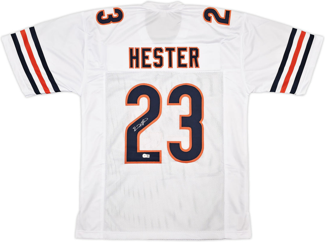Chicago Bears Devin Hester Autographed Signed White Jersey Beckett BAS QR