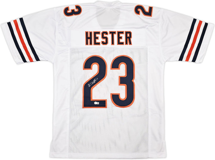 Chicago Bears Devin Hester Autographed Signed White Jersey Beckett BAS QR