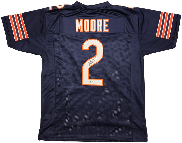 Chicago Bears DJ Moore Autographed Signed Blue Jersey Beckett BAS Witness