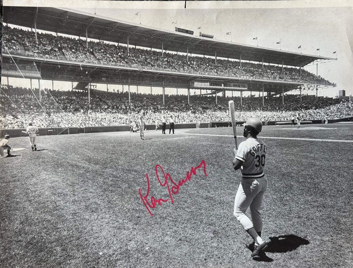 Ken Griffey Sr Autographed 8X10 Baseball Wire Photo