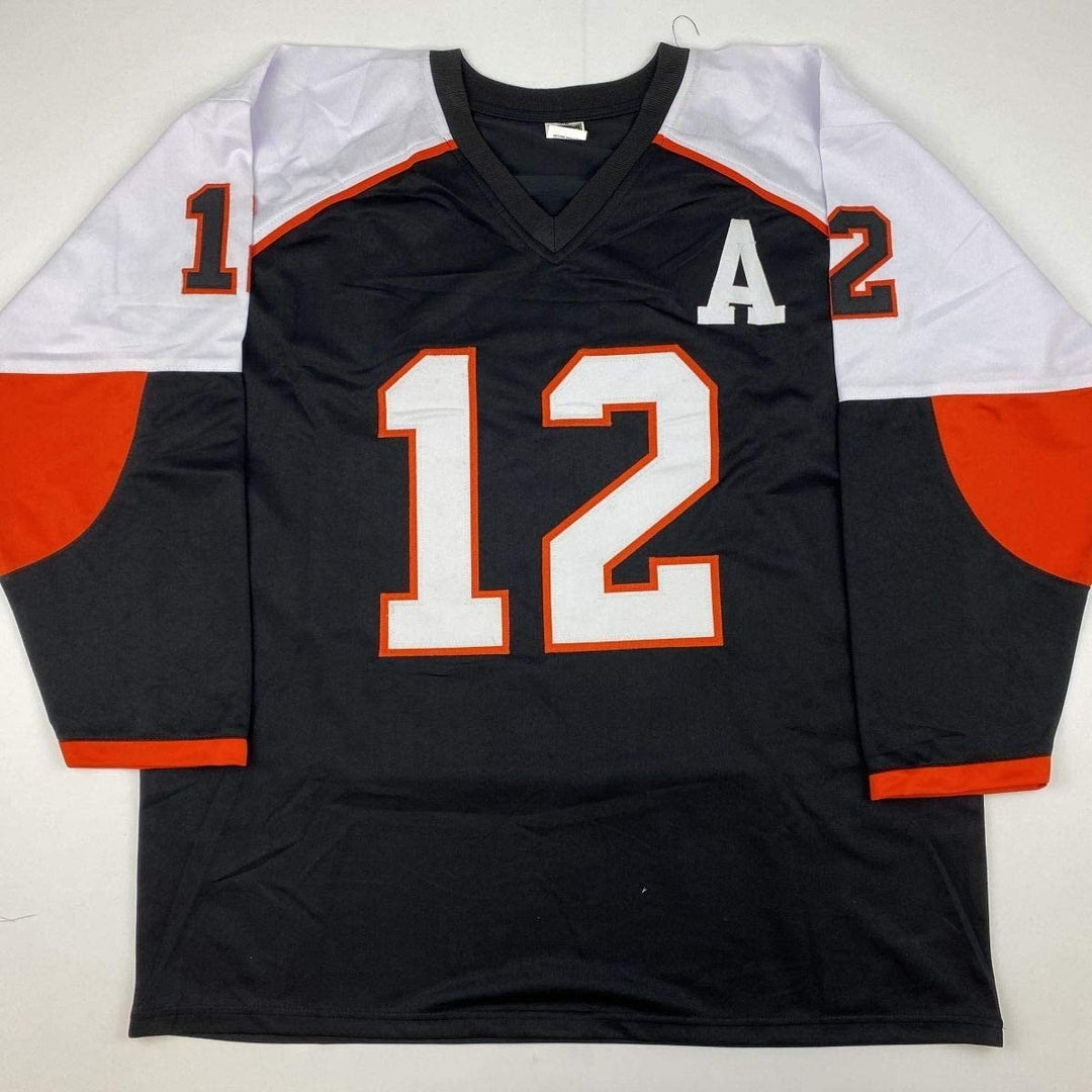 Autographed/Signed SIMON GAGNE Philadelphia Black Jersey JSA COA Auto