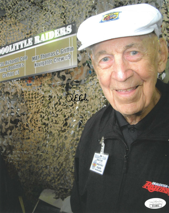 R.E. (Richard/Dick) Cole signed Doolittle Raiders WWII Weekend 8x10 Photo - JSA