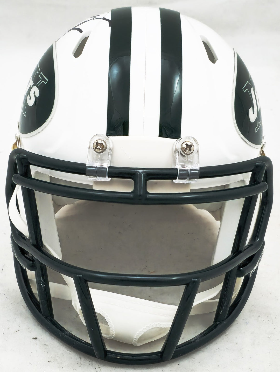 Wayne Chrebet Signed Jets White 98-18 Throwback Speed Mini Helmet Beckett Wit