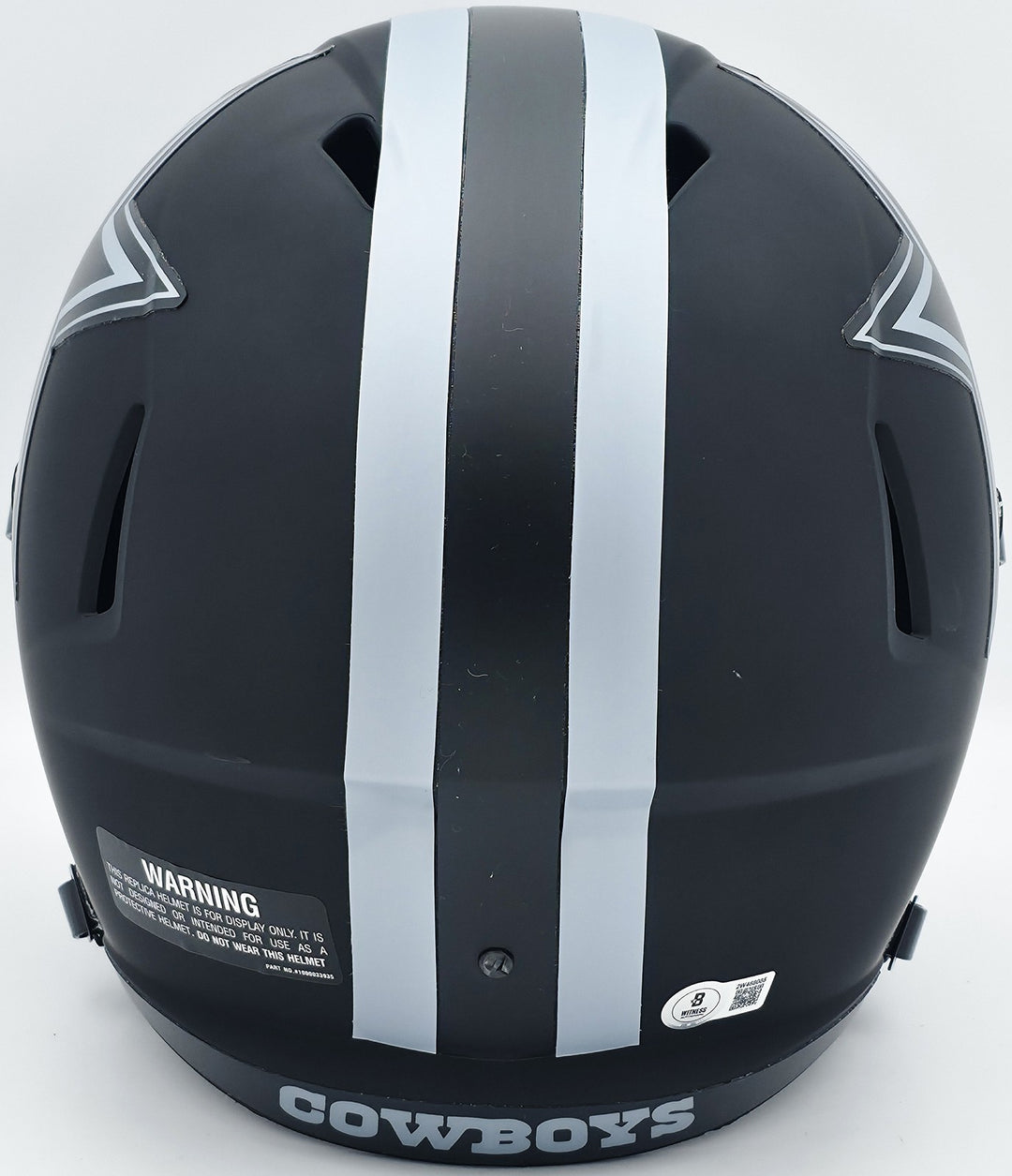 Roger Staubach Auto Cowboys Eclipse Black Full Size Speed Replica Helmet Beckett