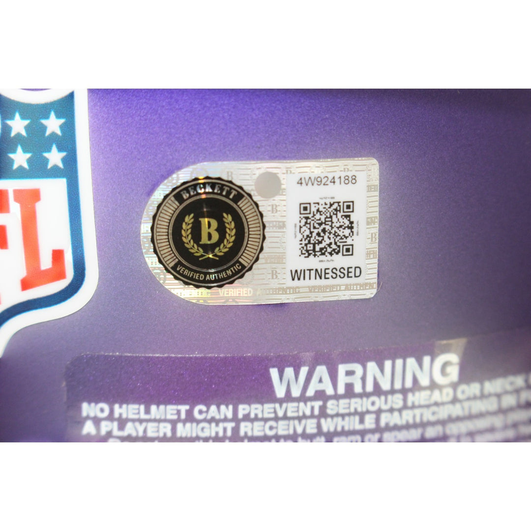 Adrian Perterson Signed Minnesota Vikings Authentic Helmet Beckett WIT 57525