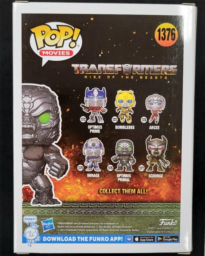 Ron Perlman signed "Optimus Primal" Funko Pop 1376 Transformers auto Beckett BAS