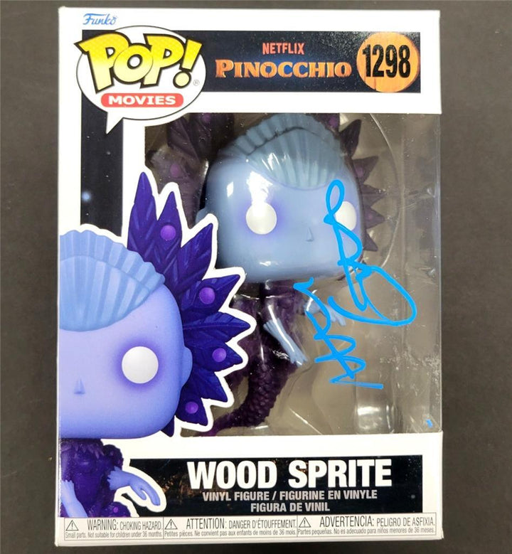 Mark Gustafson signed Pinocchio Wood Sprite Funko Pop! autograph (A) BAS Beckett