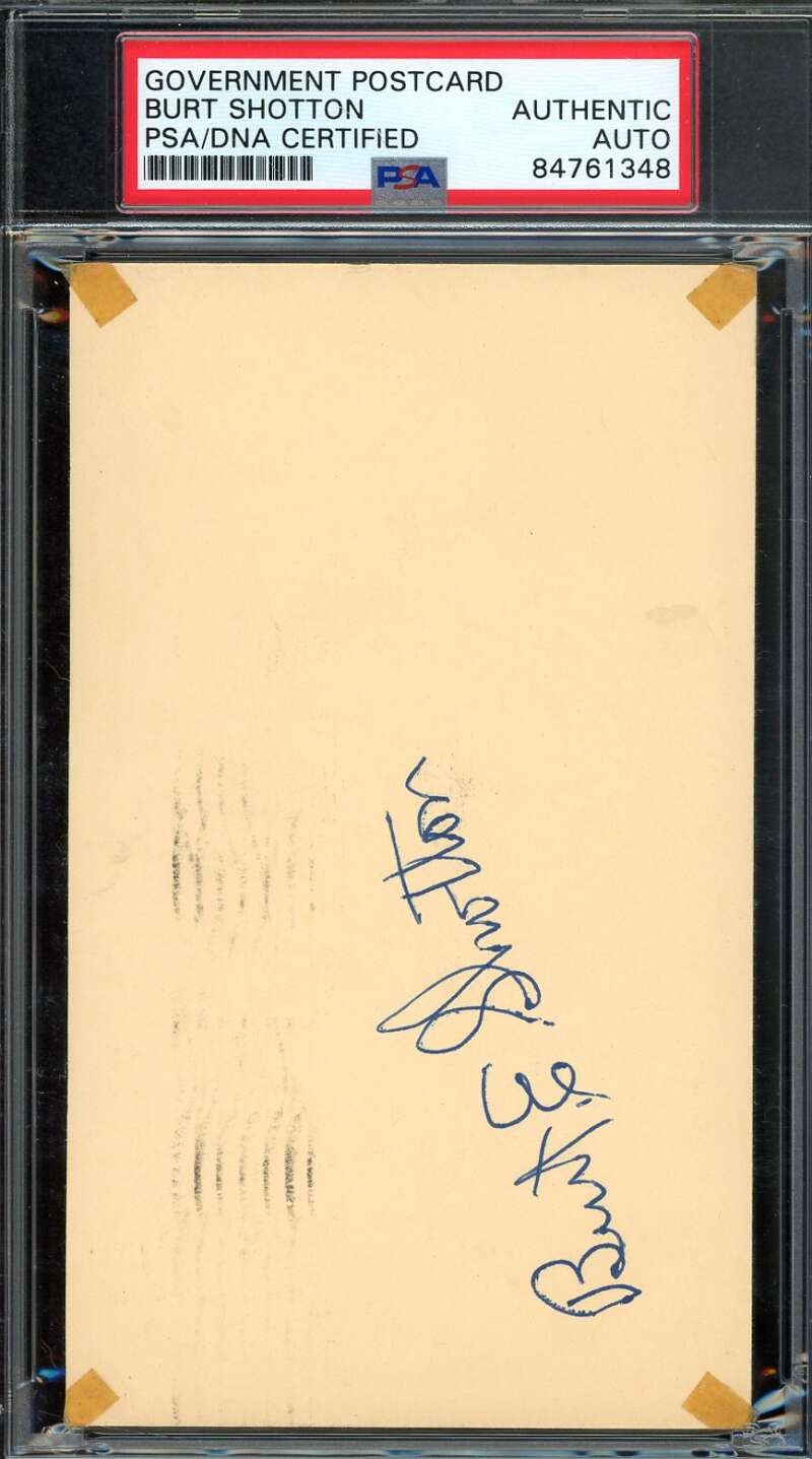 Burt Shotton PSA DNA Signed 1949 Government Postcard GPC Autograph