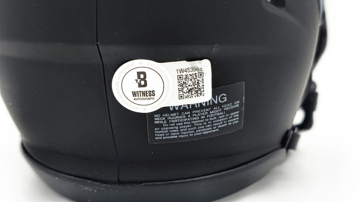 Travis Etienne Auto Jacksonville Jaguars Eclipse Black Speed Mini Helmet Beckett