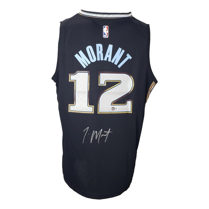 Ja Morant Signed Memphis Grizzlies White Fanatics Basketball XL Jersey BAS