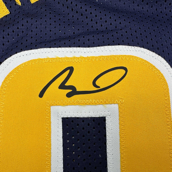 Facsimile Autographed Bennedict Mathurin Indiana Blue Reprint Jersey Men's XL