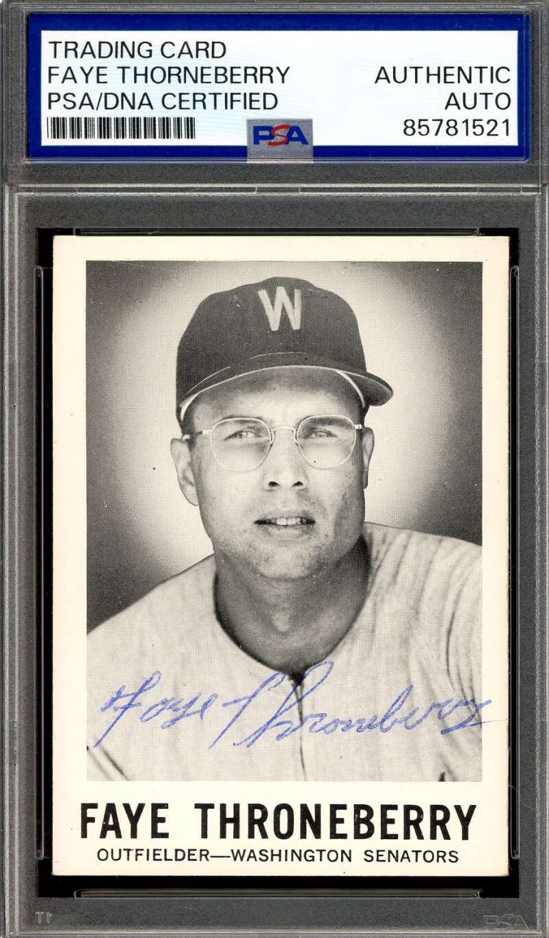 Faye Thorneberry PSA DNA Vintage Signed 1960 Leaf Autograph