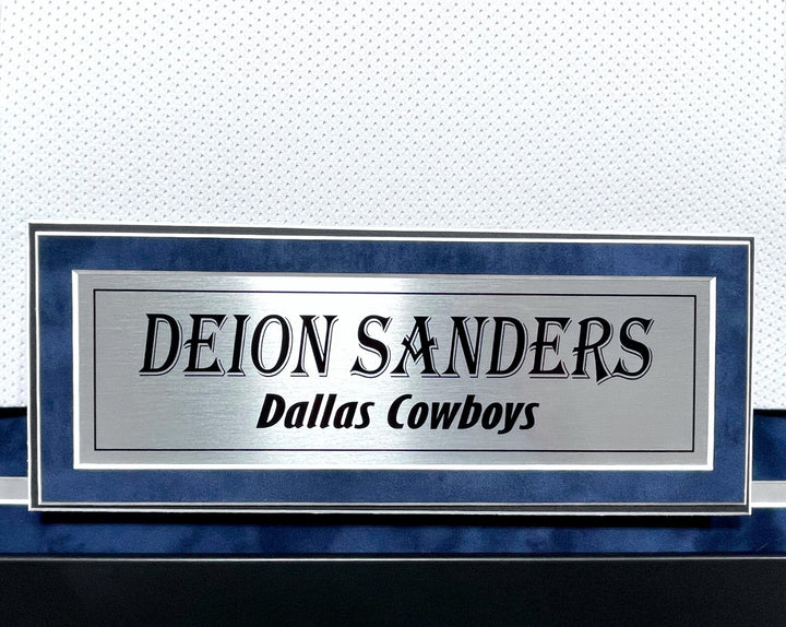 Deion Sanders Autographed Dallas Cowboys Jersey Framed BAS Signed Memorabilia