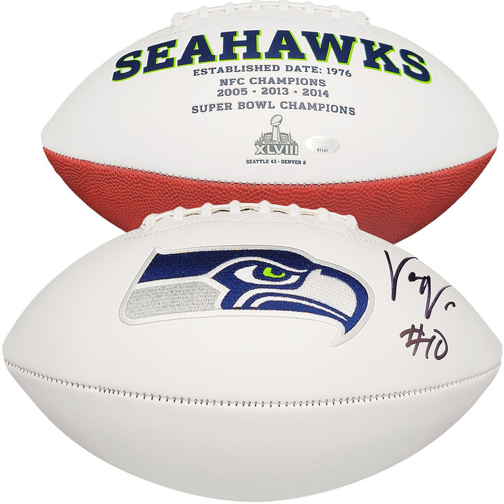 Uchenna Nwosu Autographed Signed Seattle Seahawks White Logo Football MCS Holo
