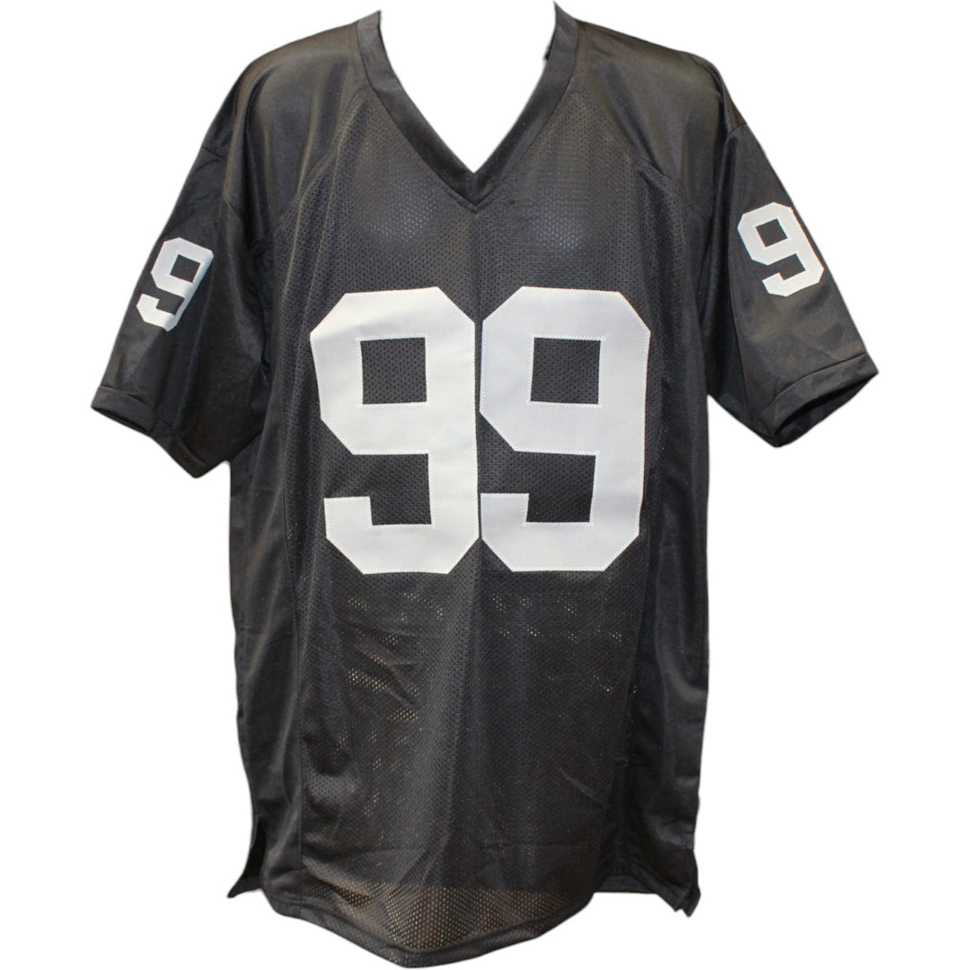 Warren Sapp Autographed/Signed Pro Style Jersey XL Black Beckett Witness 50182