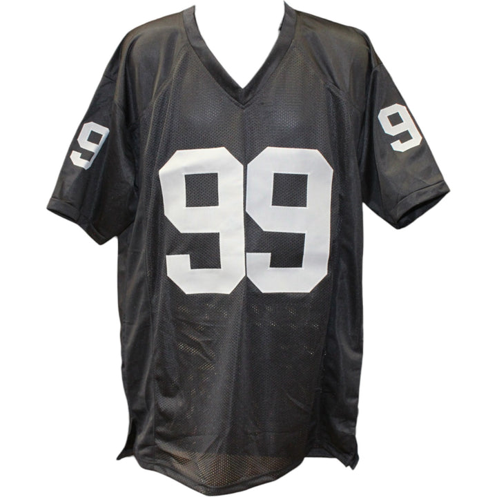 Warren Sapp Autographed/Signed Pro Style Jersey XL Black Beckett Witness 50182