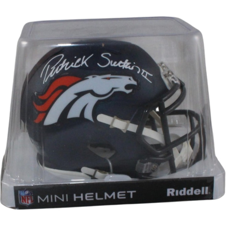 Patrick Surtain Autographed Denver Broncos Mini Helmet Beckett Witness 56419