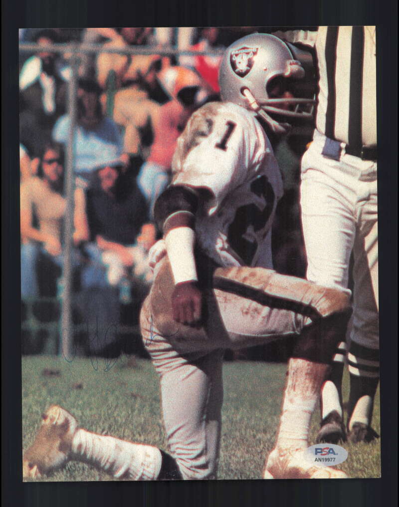Cliff Branch PSA DNA Signed  1970`s  Vintage 8x10 Photo Autograph Raiders