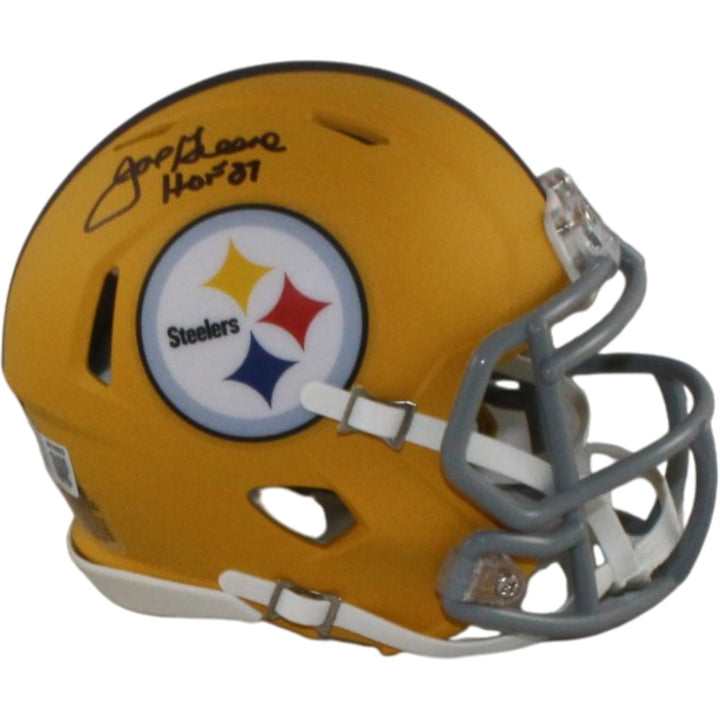 Joe Greene Autographed Pittsburgh Steelers Alt 25 Mini Helmet Beckett WIT 56961