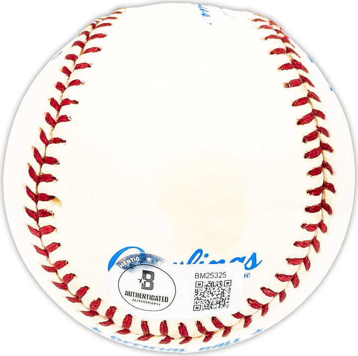 Bill Johnson Autographed AL Baseball Yankees "Stat Ball" Beckett QR #BM25325