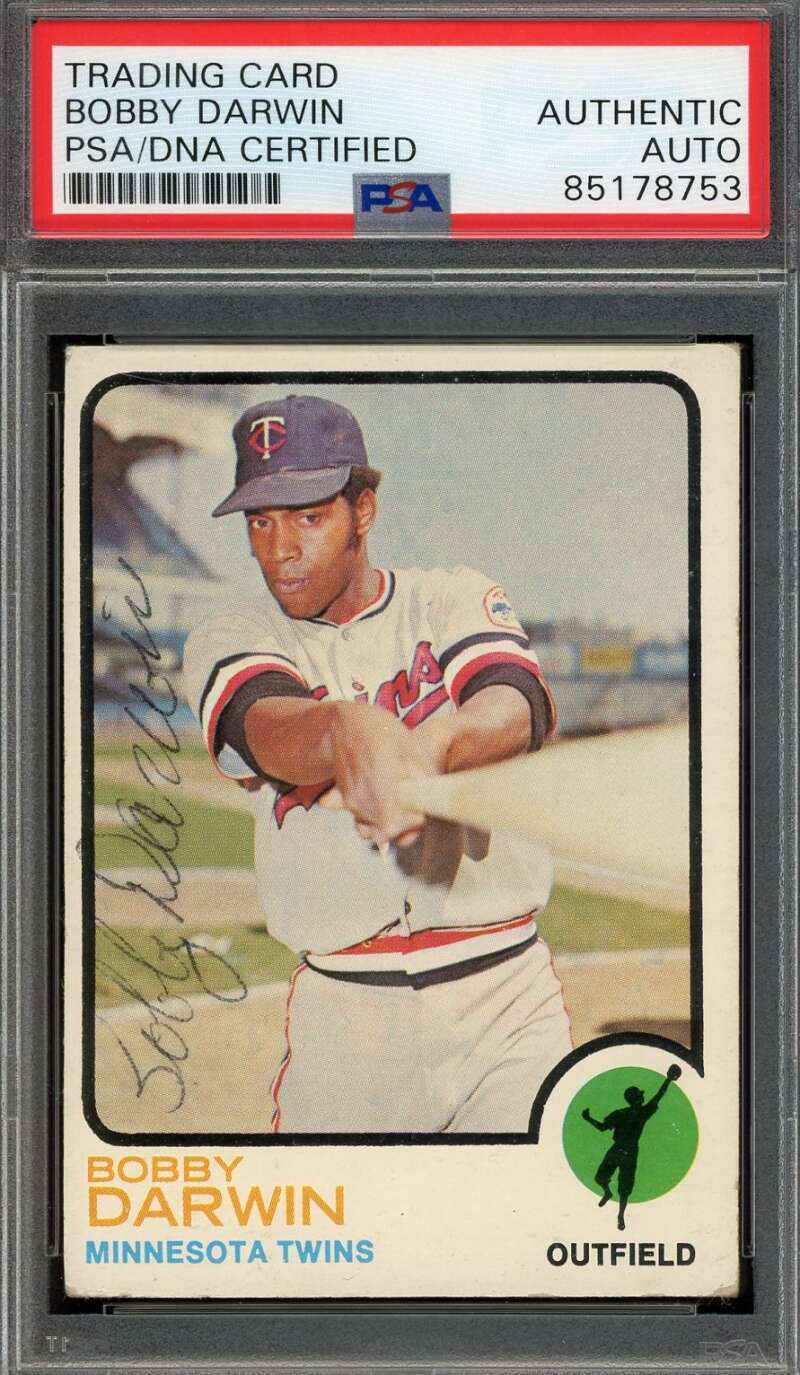 Bobby Darwin PSA DNA Signed 1973 Topps Autograph