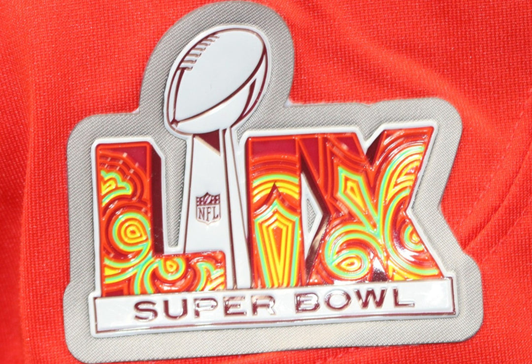 Travis Kelce Kansas City Chiefs Super Bowl LIX Sz L Nike Red Jersey 55367