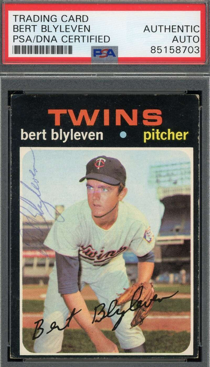 Bert Blyleven PSA DNA Coa Vintage Signed 1971 Topps Rookie Autograph