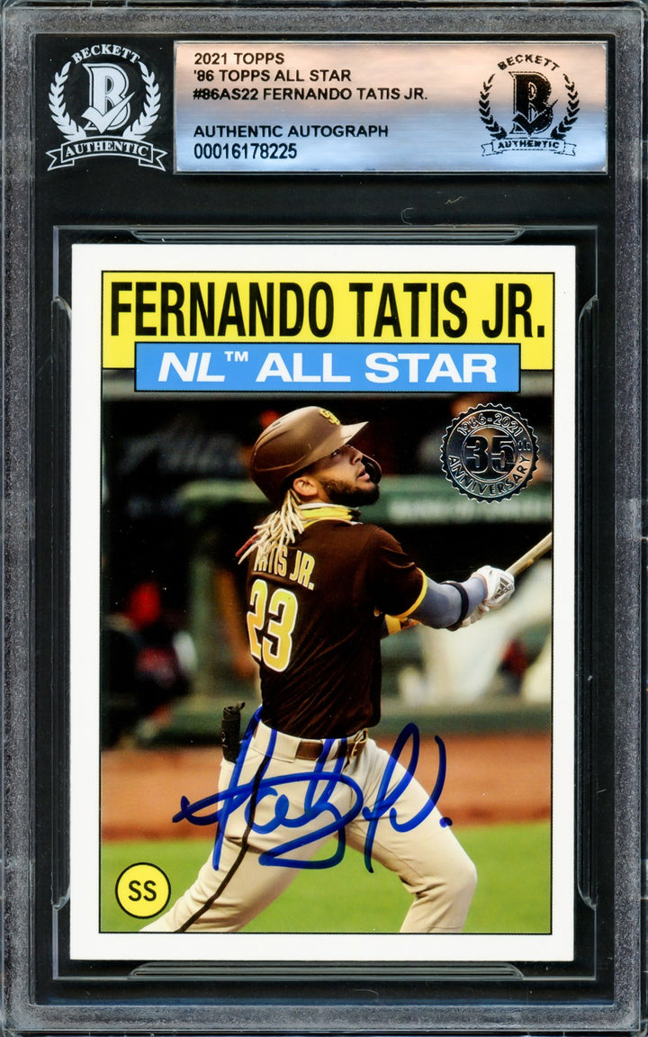 Fernando Tatis Jr. Signed 2021 Topps 35th Anniversary Card #86AS-22 San Diego