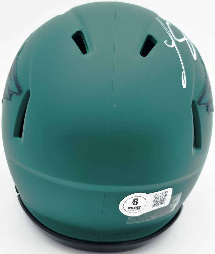 LeSean McCoy Signed Eagles Rave Green Speed Mini Helmet Beckett Witness