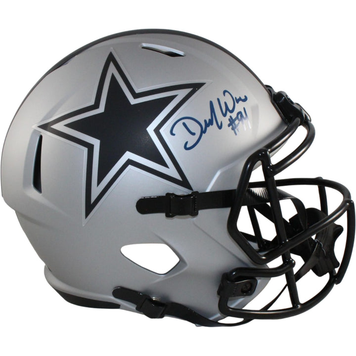 Demarcus Ware Autographed Dallas Cowboys F/S Rave Helmet Beckett Witness 56365